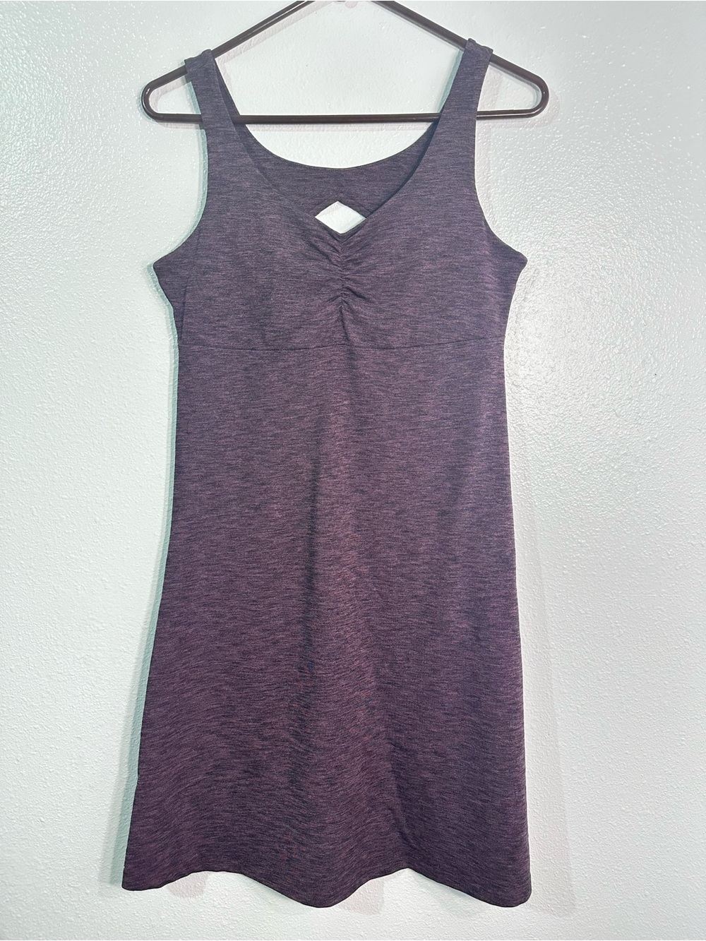 Kuhl Women’s M Purple Heather Ruched Tank Dress Sleeveless Athletic Casual